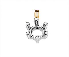 Anhänger Rohling Solitär 6-Griff Bicolor 750 für 0.15ct.