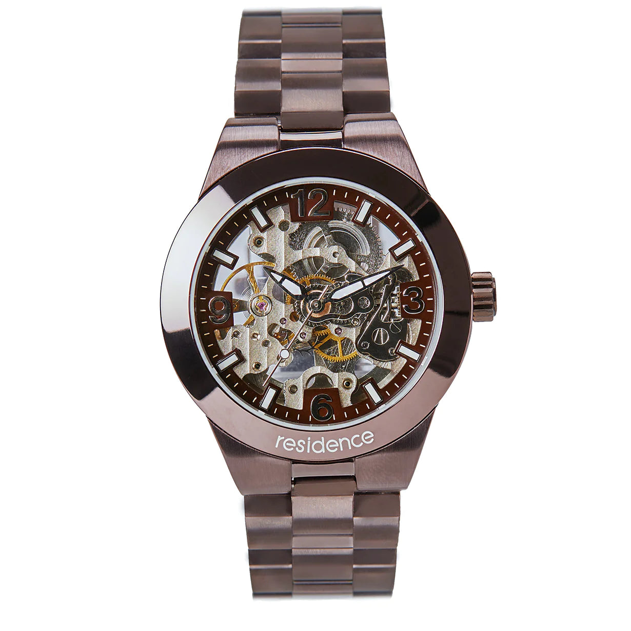 Residence Unisex Automatikuhr in einem Dunklen Auberginen Violettton