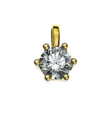 Anhänger Solitär 6-Griff Gelbgold 750 H-SI 0.20 ct.