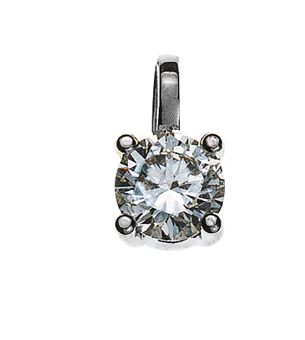 Anhänger Solitär 4-Griff Diamant Weissgold 750 0.20 ct.