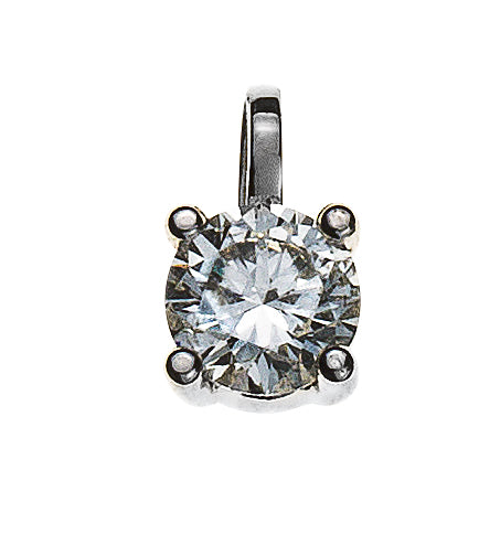 Anhänger Solitär 4-Griff Diamant Weissgold 750 0.33 ct.
