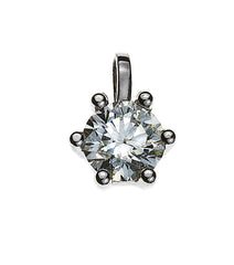 Anhänger Solitär 6-Griff-Fassung Weissgold 750 0.33 ct.