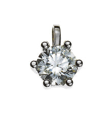 Anhänger Solitär 6-Griff-Fassung Weissgold 750 0.50 ct.