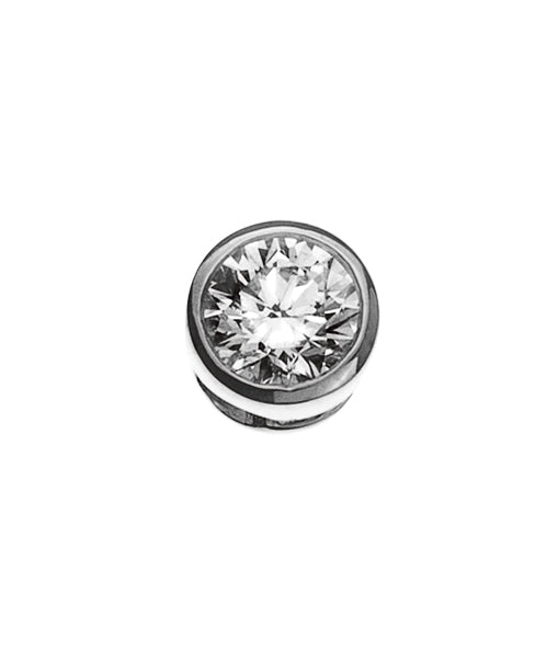 Anhänger Solitär Zargenfassung Weissgold 750 H-SI 0.15 ct.