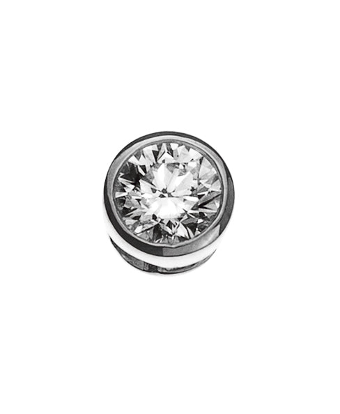 Anhänger Solitär Zargenfassung Weissgold 750 H-SI 0.20 ct.