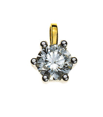 Anhänger Solitär Diamant 0.33ct. 6-Griff Bicolor 750