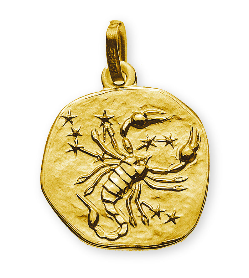 Anhänger Sternzeichen Skorpion Gelbgold 750 rundlich 16mm