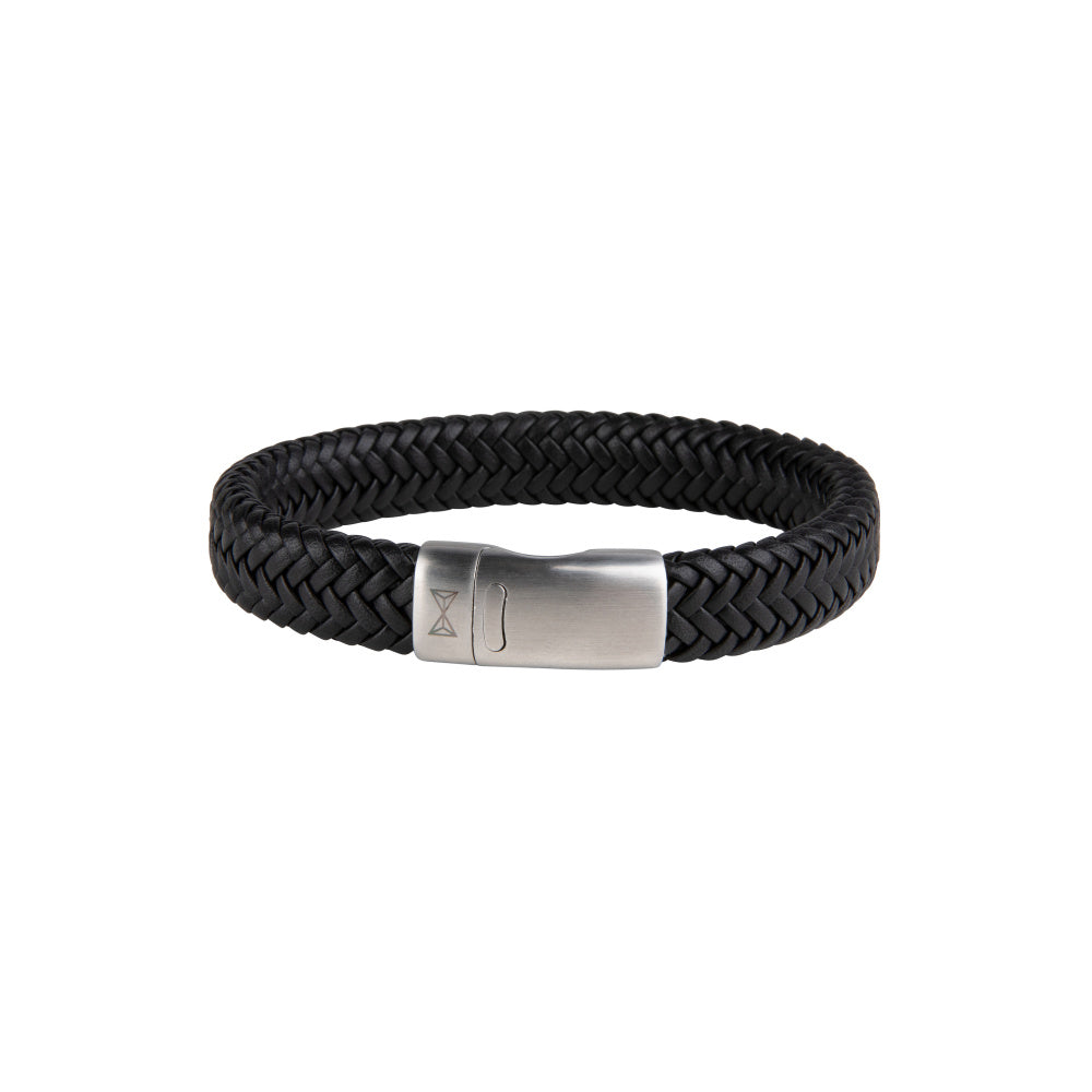 AZE Jewellery Herren Armband Iron John Schwarz Leder