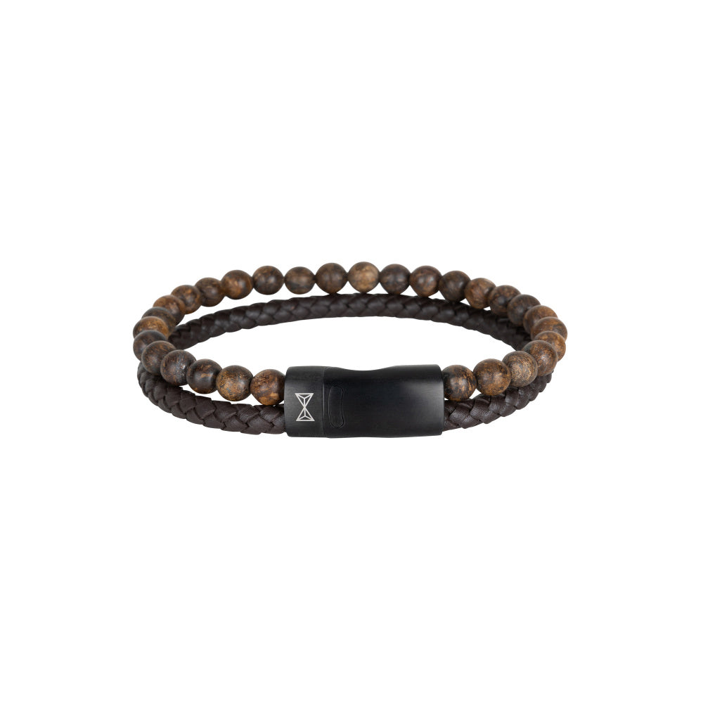 AZE Jewellery Herrenarmband Terra-Brown