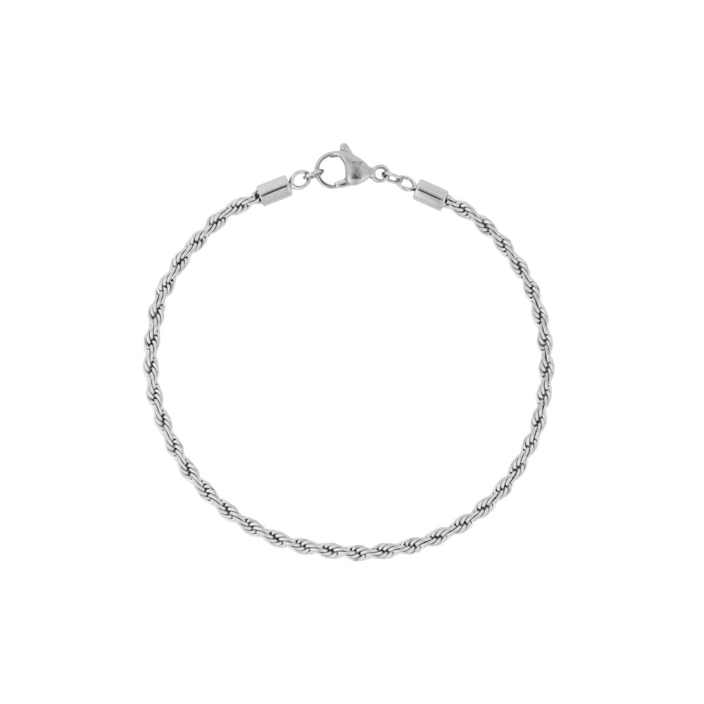 AZE Jewellery Herren Armband Rope 3mm Silber