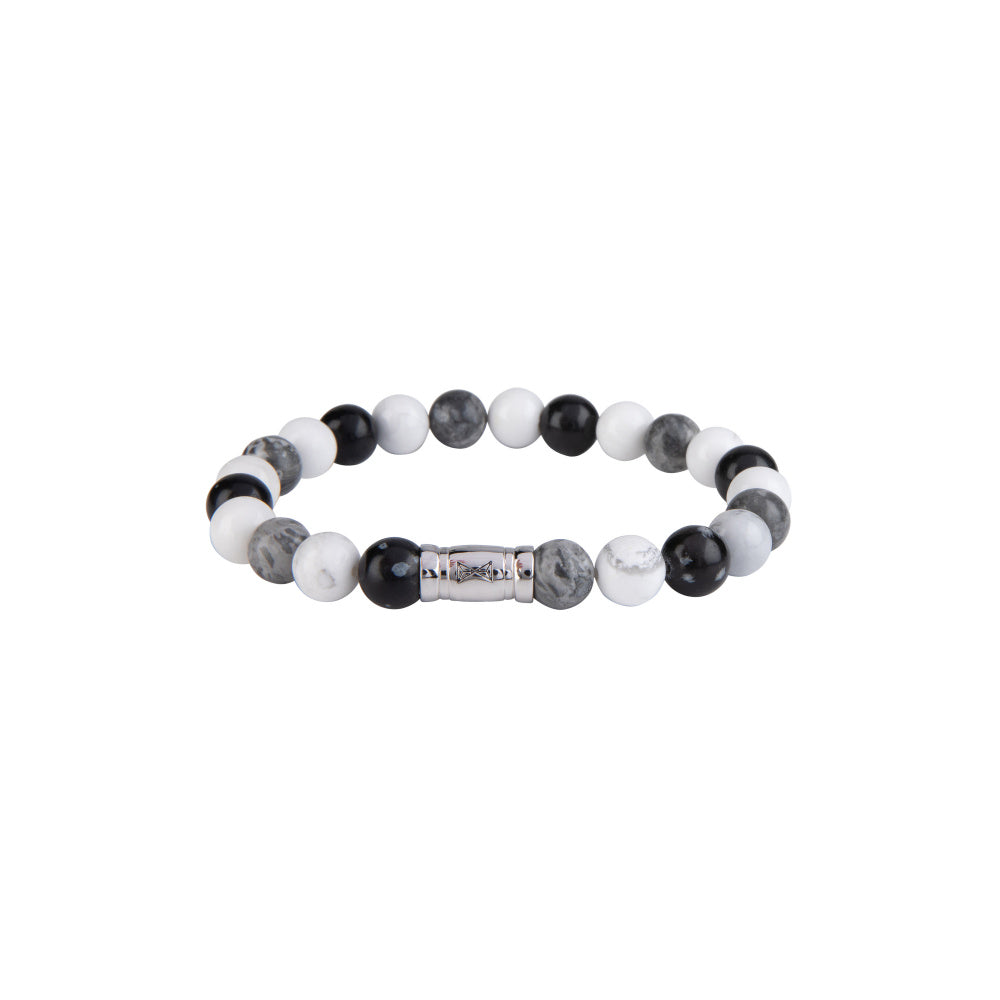 AZE Jewellery Herren Armband Mont Blanc Edelstein Silber 8mm