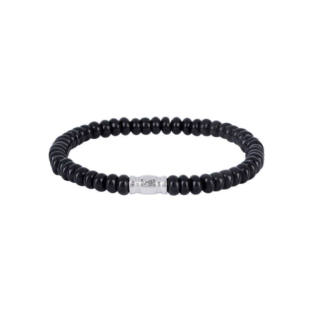 AZE Jewellery Herrenarmband Agate Mountain Schwarz 19cm