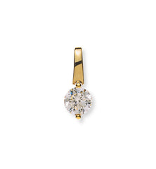 Anhänger Gelbgold 375 mit Zirkonia schlicht