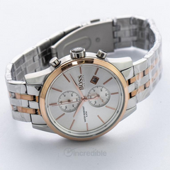 Montre chronographe Hugo Boss pour homme bicolore - HB1513385