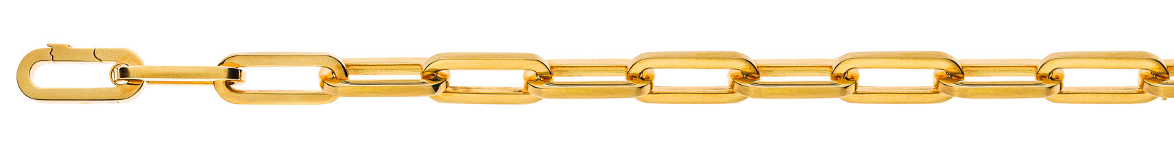 Armband Anker Oval Gelbgold 750, Carrédraht, 21.5cm