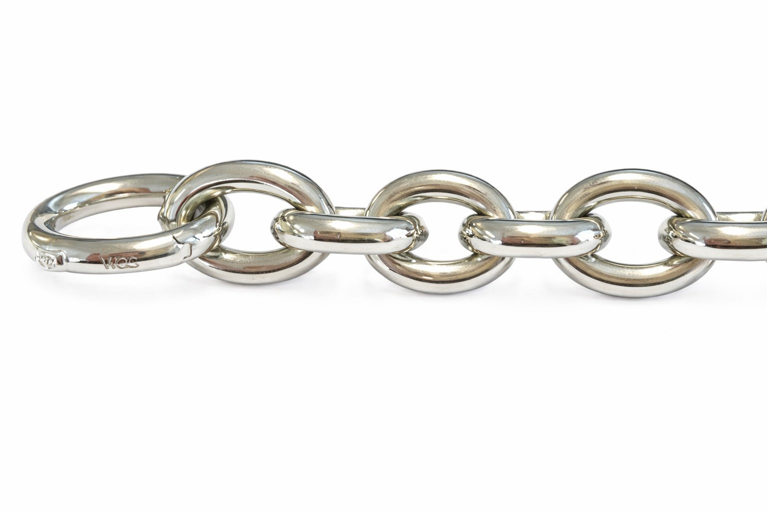 Armband Figaro Anker Oval Weissgold 750 Brillant 20cm