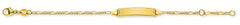 ID Armband Figaro 3&1 Gelbgold 585 mit Gravurplatte
