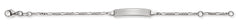 ID Armband Figaro 3&1 Weissgold 585 mit Gravurplatte