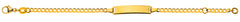 Bébé Armband Panzer extraflach diam. Gelbgold 750 mit Gravurplatte lang