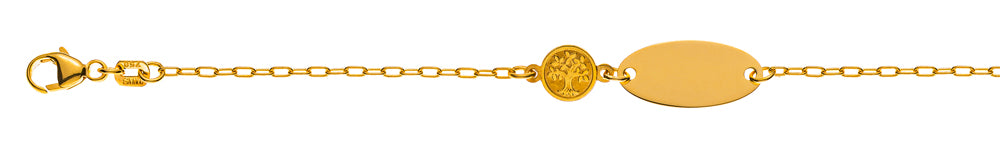 Baby Armband Anker Oval Gelbgold 750 14cm