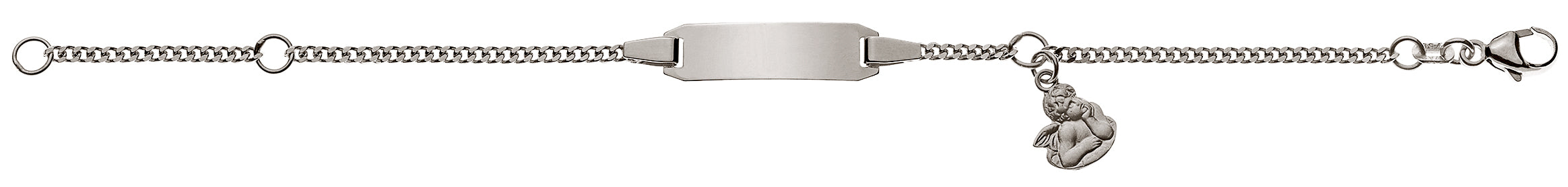 Baby Armband Panzer diamantiert Weissgold 750 Engel