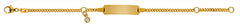 Kinder Armband Panzer Gelbgold 375 Zirkonia weiss