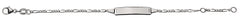 Armband Figaro 3&1 Weissgold 375 mit Gravurplatte