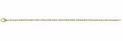 Armband Gelbgold 750 Brillanten Baguette Diamanten 4-Griff Fassung 18cm