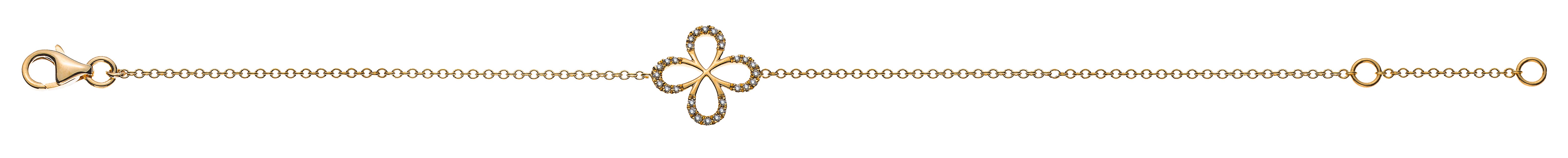 Armband Rundanker Gelbgold 750 mit 28 Brillanten 0.09ct