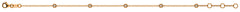 Armband Rotgold 750 mit 5 Brillanten 0.14 ct. 19cm