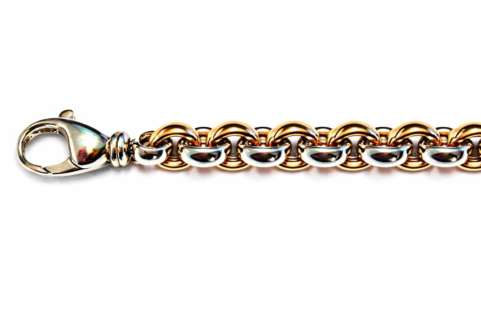 Collier Erbs Bicolor 750 Handarbeit 45cm ca. 9,5mm