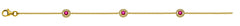 Armband Gelbgold 750 mit Rubinen 0.46ct und Brillanten 0.13ct