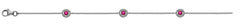 Armband Weissgold 750 Rubine Brillanten 19cm