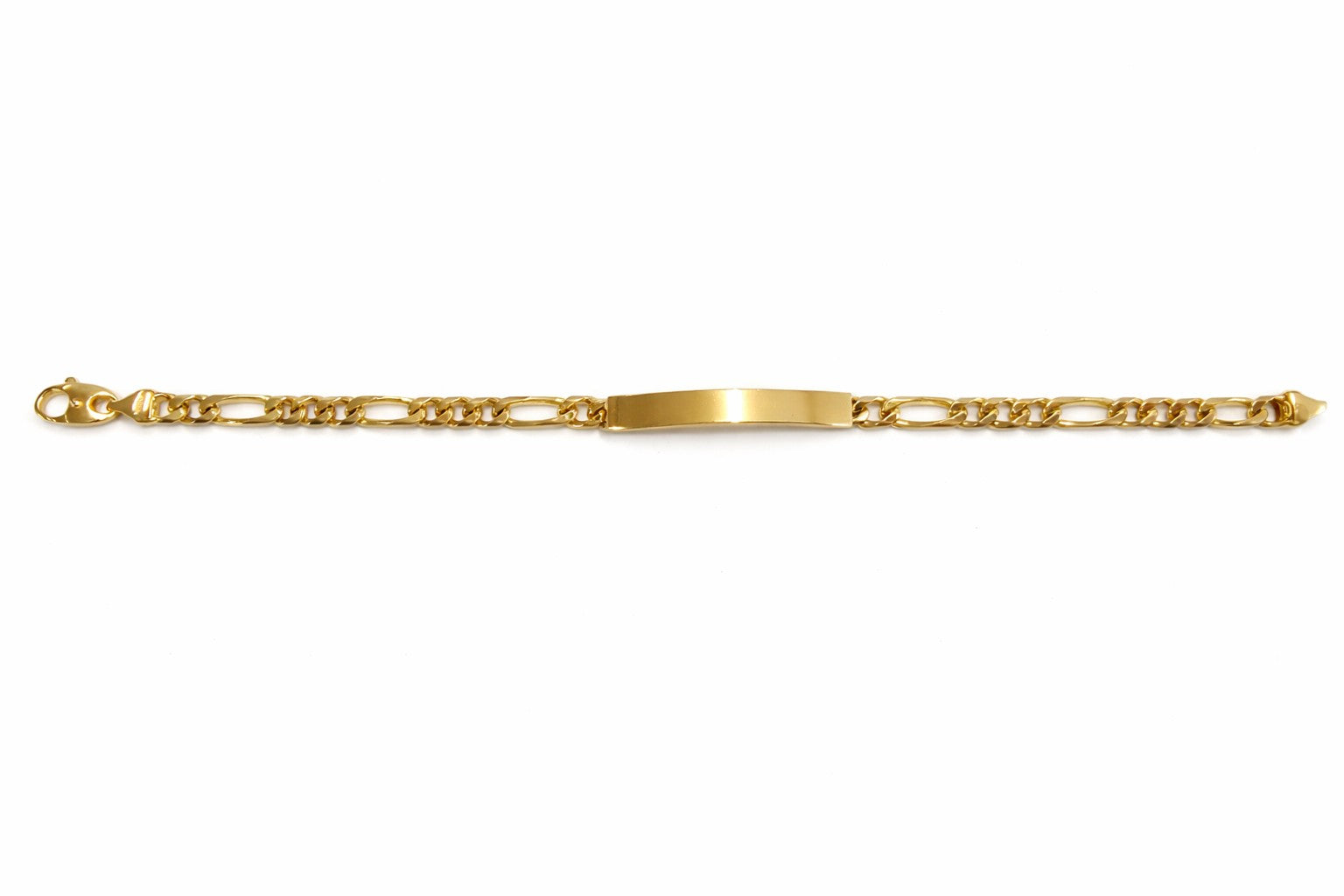 ID Armband Figaro Gelbgold 750 ca. 5.5mm 22cm