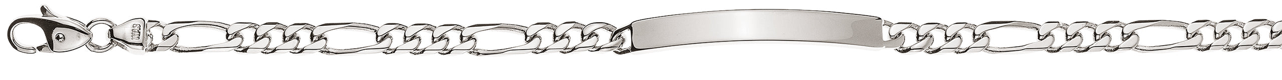 Armband Figaro ID Weissgold 750 ca. 4,0mm