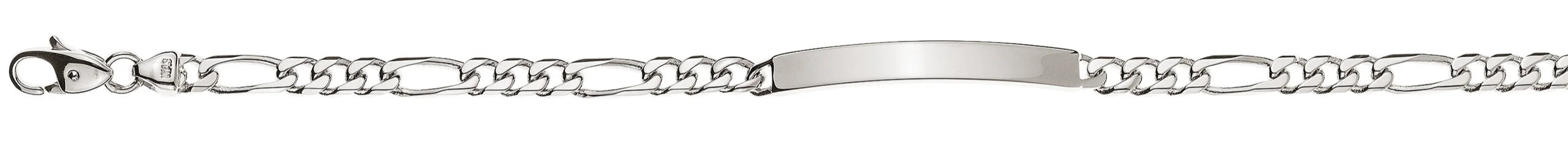 Figaro ID-Bracelet Weissgold 750