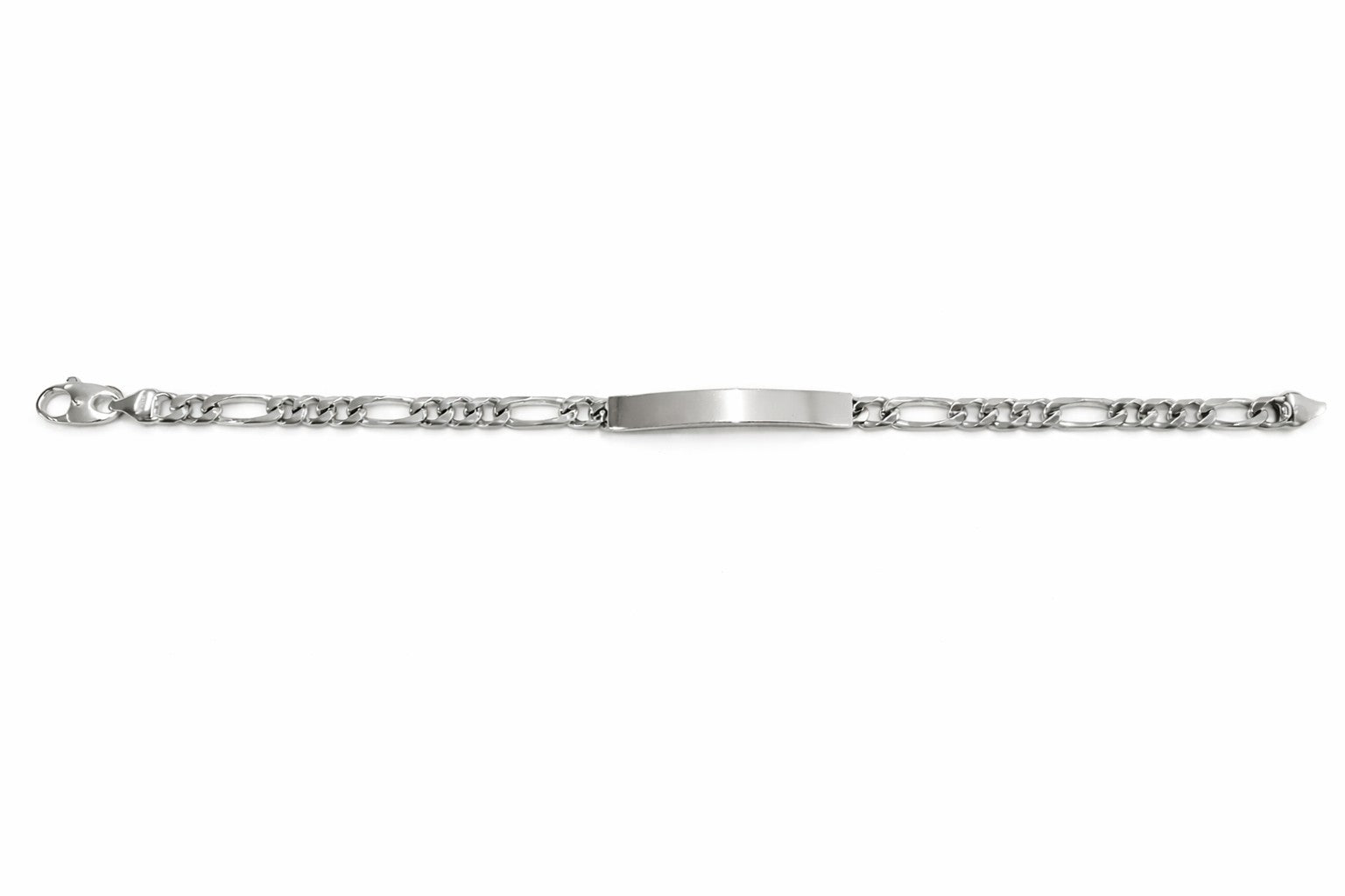 Armband Figaro ID Weissgold 750 ca. 5,5 mm 22 cm