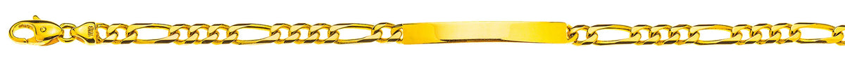 Figaro ID-Bracelet Gelbgold 375, ca. 4.0mm x 22cm