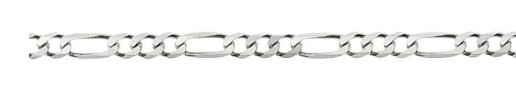 Fusskette Figaro 3&1 Weissgold 750 ca. 3,0 mm 24 cm