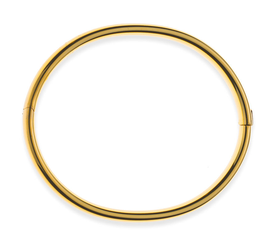 Armreif mit Scharnier Gelbgold 750 oval poliert