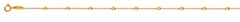 Armband Anker geschliffen Gelbgold 750, 9 abgeflachte Kugeln