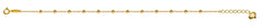 Armband Anker geschliffen Gelbgold 750, 12 Kugeln 2.5mm