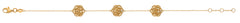 Armband Rose Gelbgold 750 mit Zwischenosen 19cm