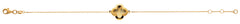 Armband Gelbgold 750 Klee geschliffen Zwischenosen 19cm