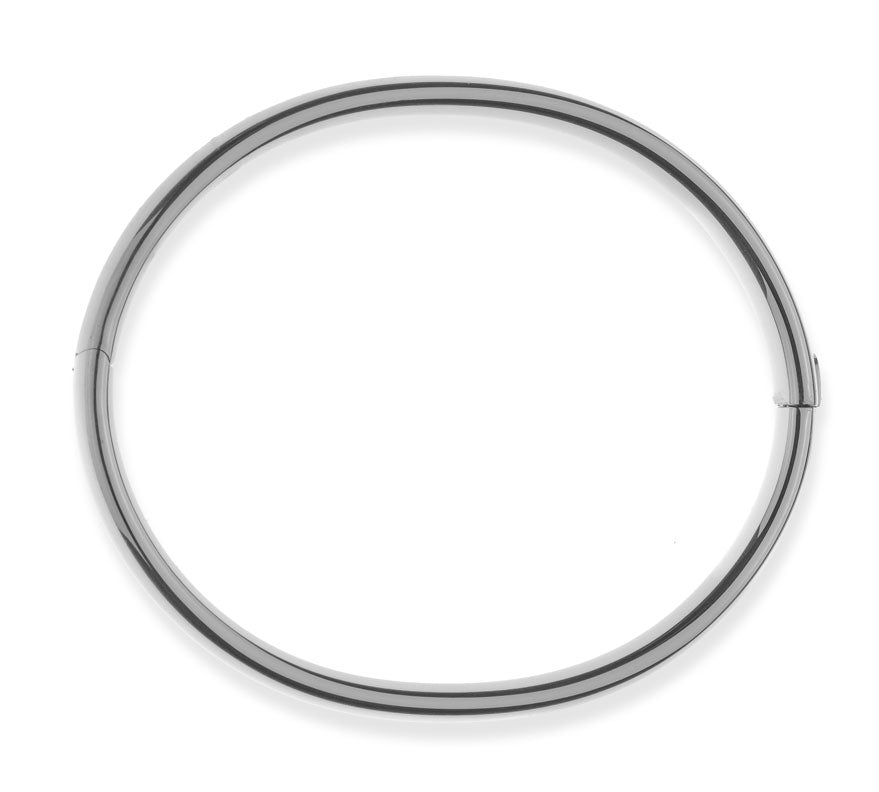 Armreif Weissgold 750 mit Scharnier oval 6x3.6mm