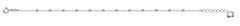 Armband Anker geschliffen Weissgold 750, 12 Kugeln, 2.5mm, 19cm