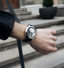 Residencewatches Yin Yang Automatik Silber, 44mm Herrenuhr