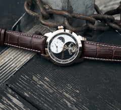 Residencewatches Yin Yang Automatik Rosegold, 44mm Herrenuhr