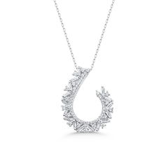collier en or blanc avec diamants - BKL0001196