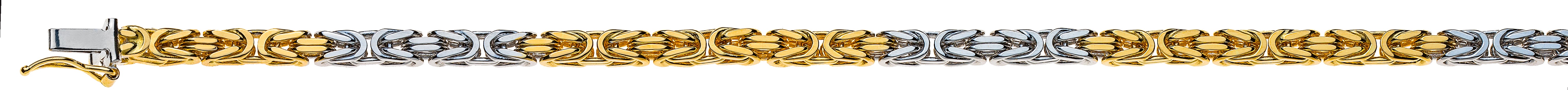 Armband Königskette klassisch Bicolor 750 ca. 3.3mm